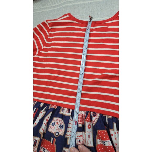 Hanna Andersson Holiday Play Dress – Red Stripes & Gingerbread Village Print - Picture 9 of 10